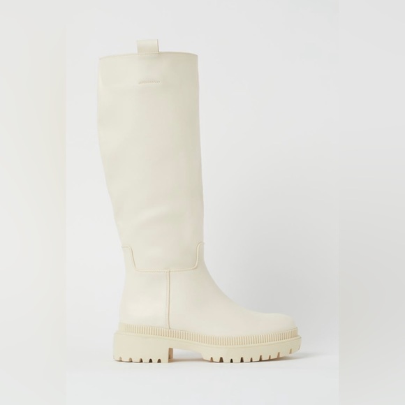 H&M - Knee-High Cream Boots (Size US 7) - Picture 2 of 12